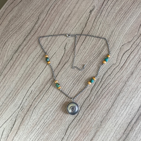 Big Sky Silver Locket Necklace with Pinecone Design - Picture 4 of 5